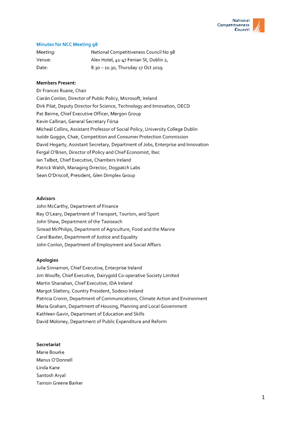 NCC Minutes Meeting 98