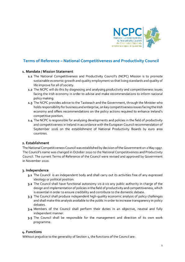 NCC Terms of Reference - November 2020