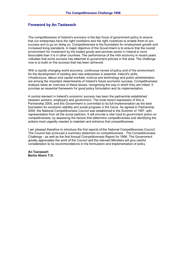 Annual Competitiveness Report 1998