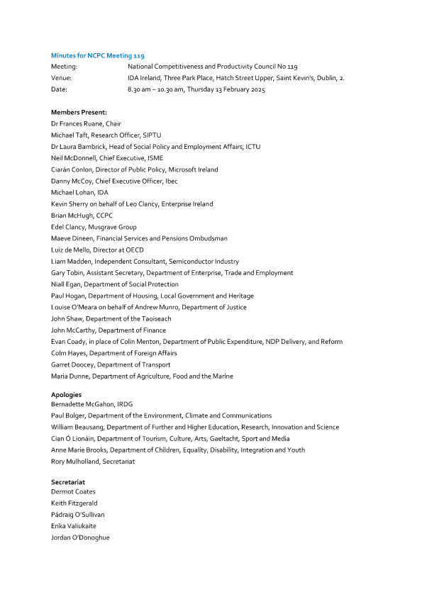 Meeting Minutes 119
