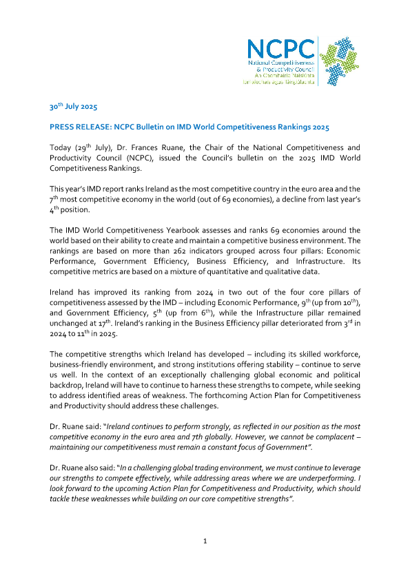 NCPC Press Release Bulletin 25-4